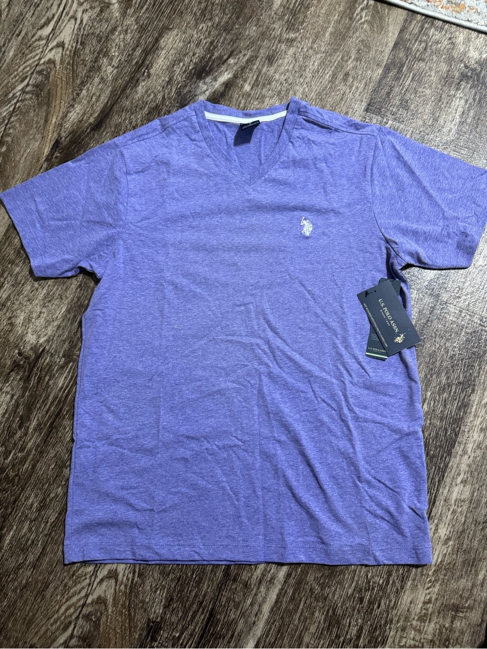 U.S. Polo Assn. Men’s Heather Purple V-Neck Tee